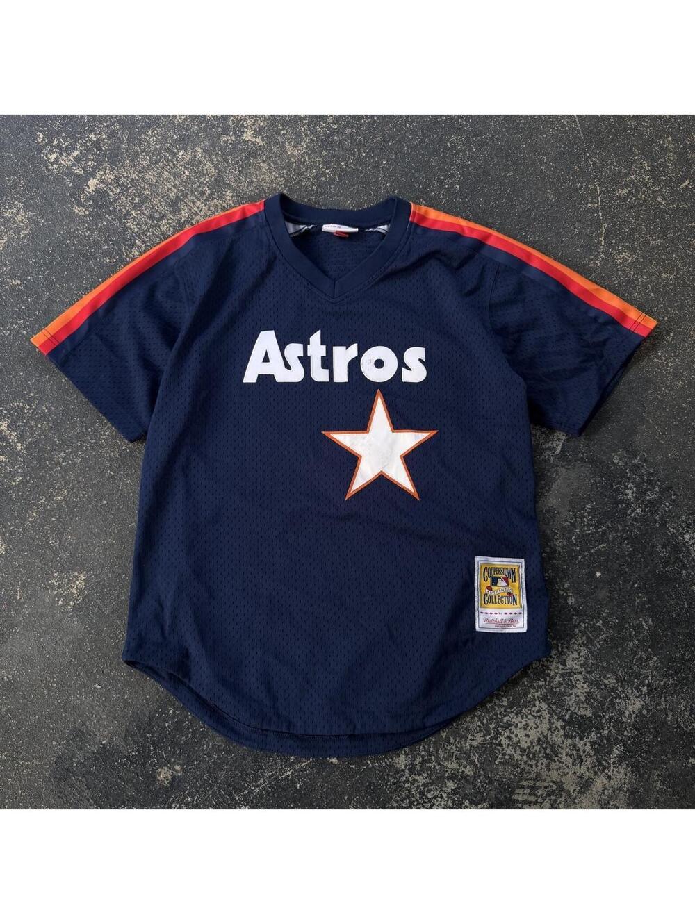 Mitchell & Ness Houston Astros Navy Copperstown Jersey